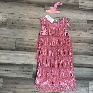 NWT Pink Fringe Kids Costume Dress
